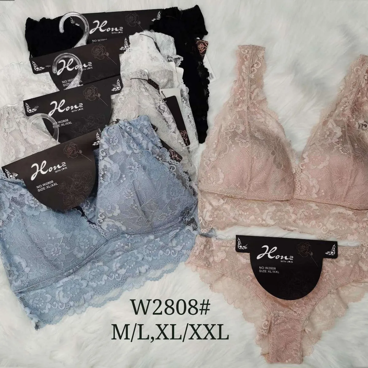 Zestaw bielizny damskiej koronkowej W2808 M/L/XL/XXL