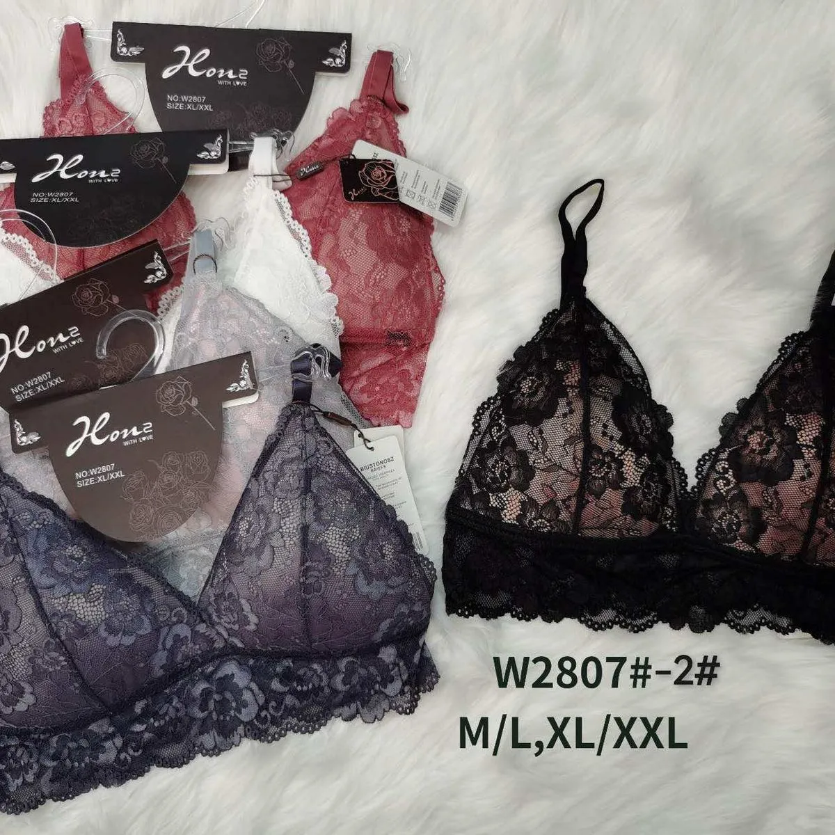 Biustonosz damski koronkowy W2807-2 M/L/XL/XXL