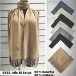 Szaliki damskie mix 12 szt 50% bawełna 50% wiskoza