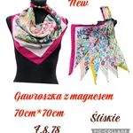 Szaliki damskie śląskie 70cm x 70cm Gawroszka z Magnesem