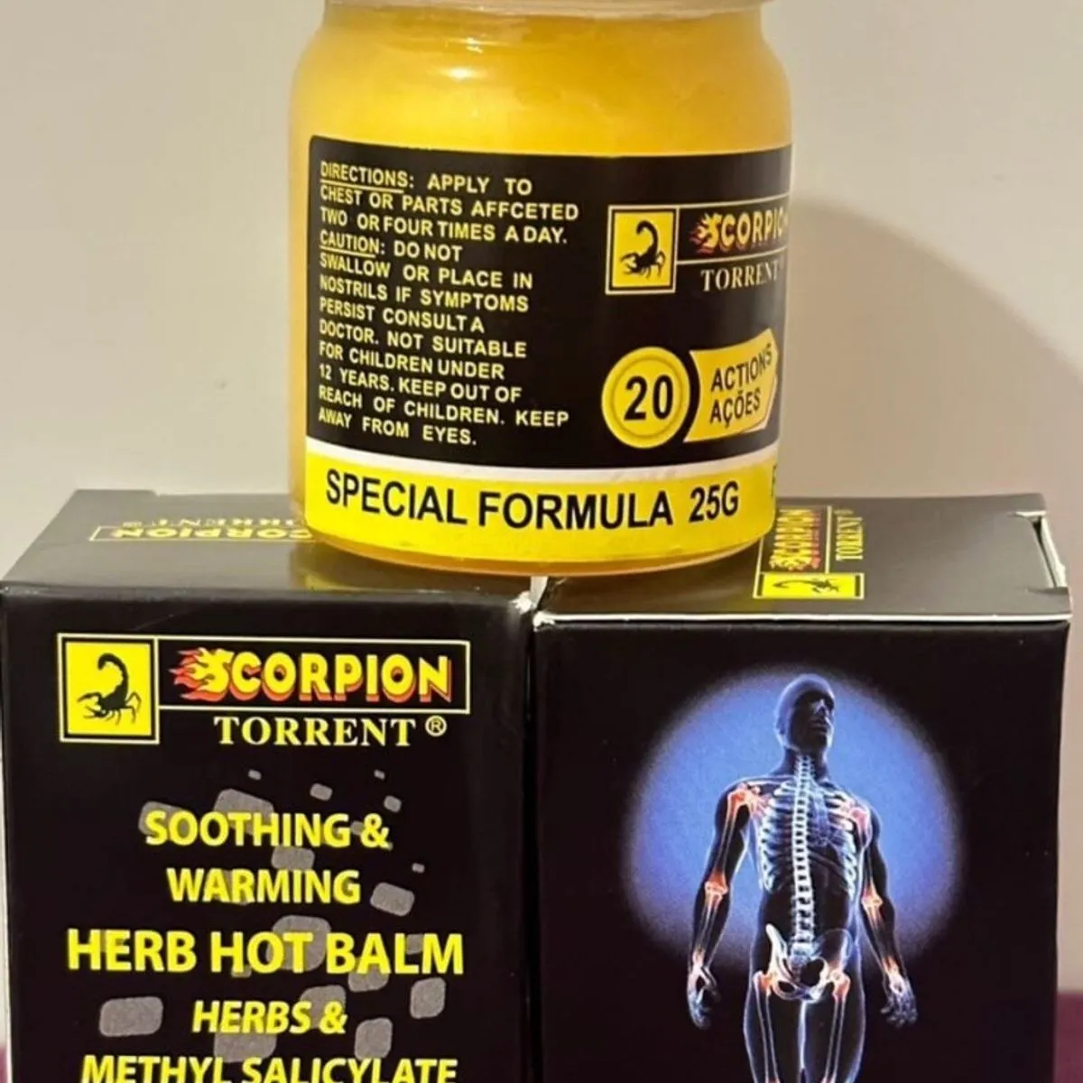 Skorpion Torrent Rozgrzewająca Maść Ziołowa Herb Hot Balm 25g