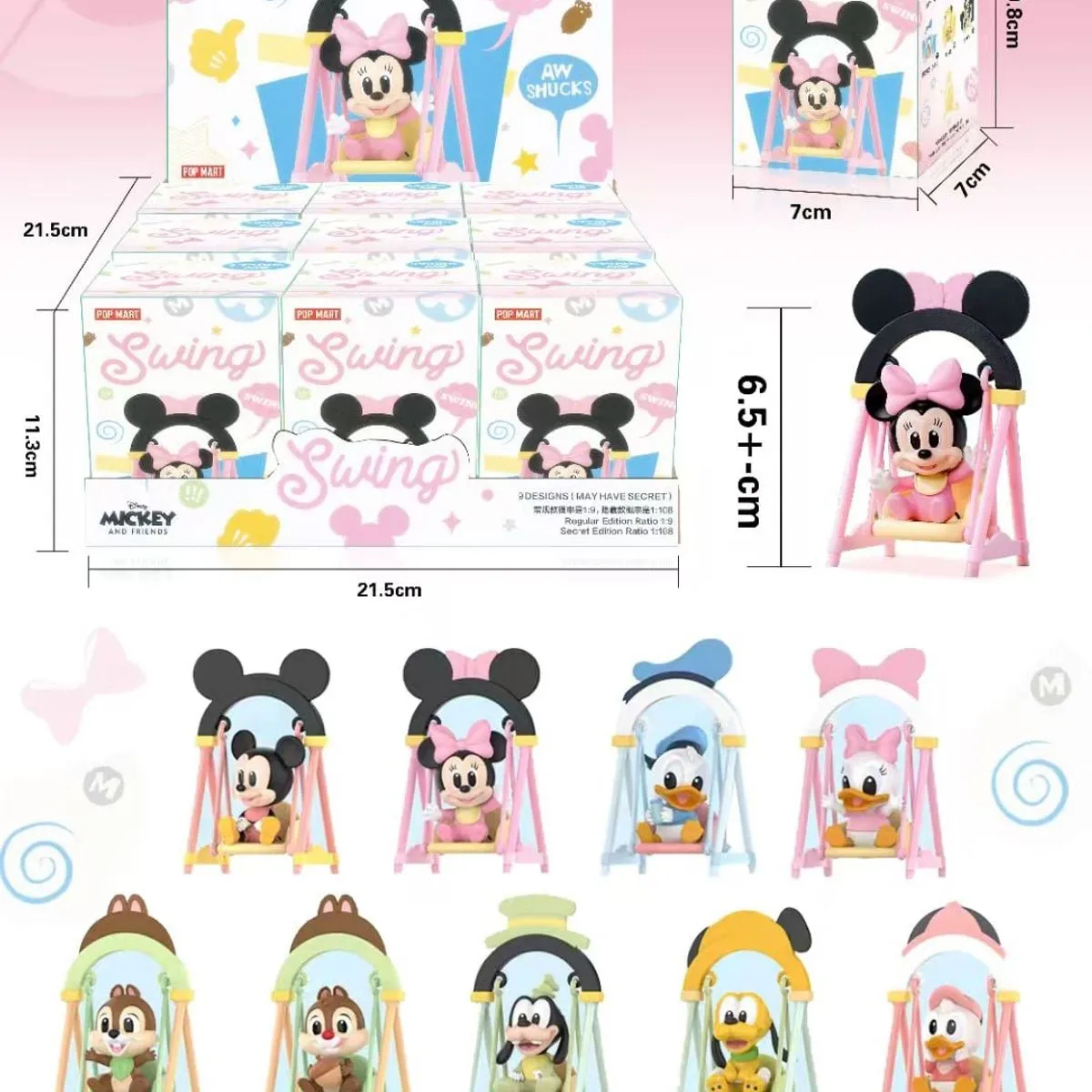 Zabawki Unboxing Mickey and Friends Swing Figurka 6,5cm