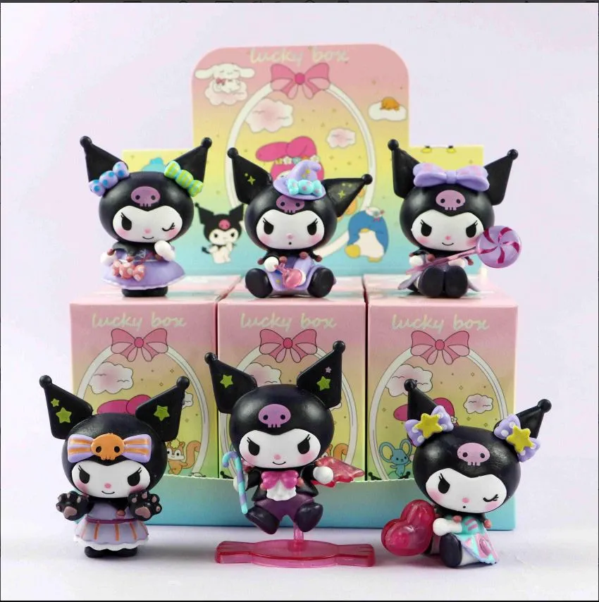 Figurki Kuromi Lucky Box - Zestaw Kolekcjonerski 6 szt.