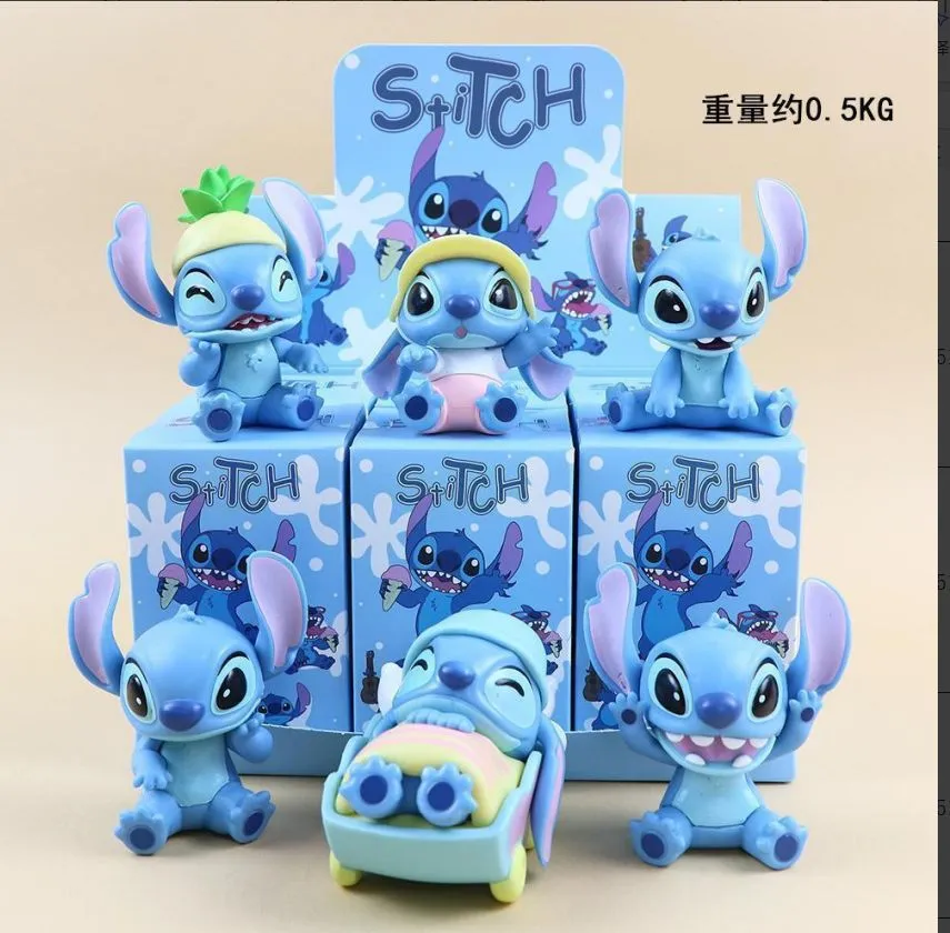 Figurki kolekcjonerskie Stitch, zestaw 6 szt, różne wzory
