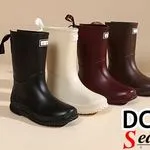 Botki damskie kalosze Seastar DC55 z kokardą mix kolorów