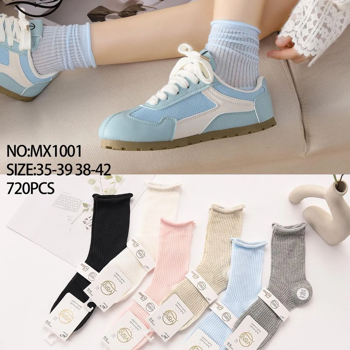 Skarpetki damskie Yang NO-MX1001 roz. 35-38/39-42, 720 szt/opak