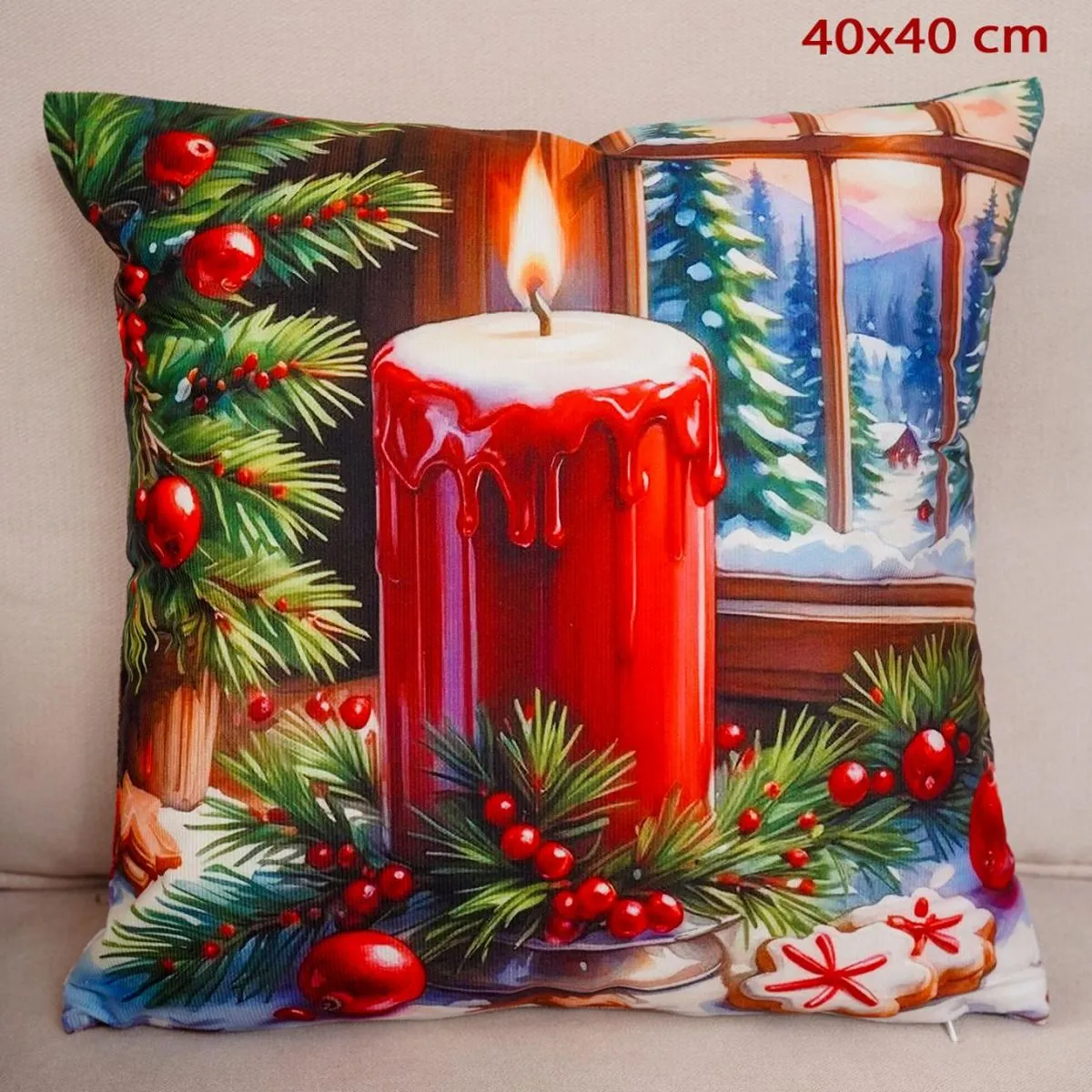 Poszewka na poduszkę Świąteczna 40x40cm
