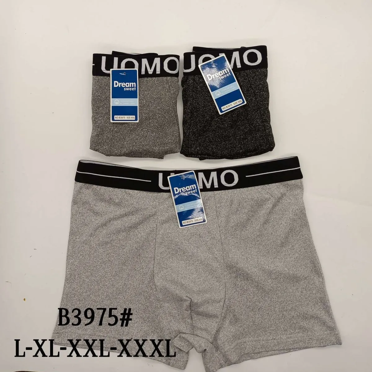 Bokserki męskie Dream szare L-XXXL B3975#