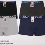 Bokserki męskie UOMO 3-pack XL-2XL-3XL czarny/szary/granatowy