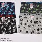 Bokserki męskie UOMO P106 L-XL-XXL-XXXL wzór liść