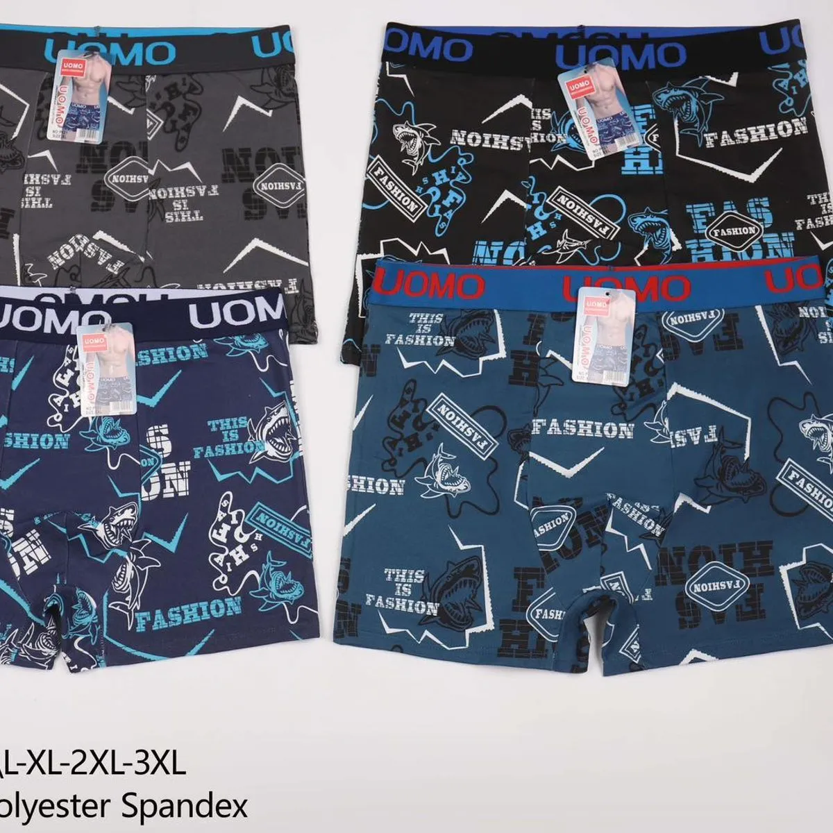 Bokserki męskie UOMO P124 XL-XXL-XXL, 4 szt