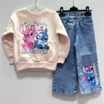 Komplet Dziecięcy Lilo & Stitch Beżowy+Granatowy 3-10L