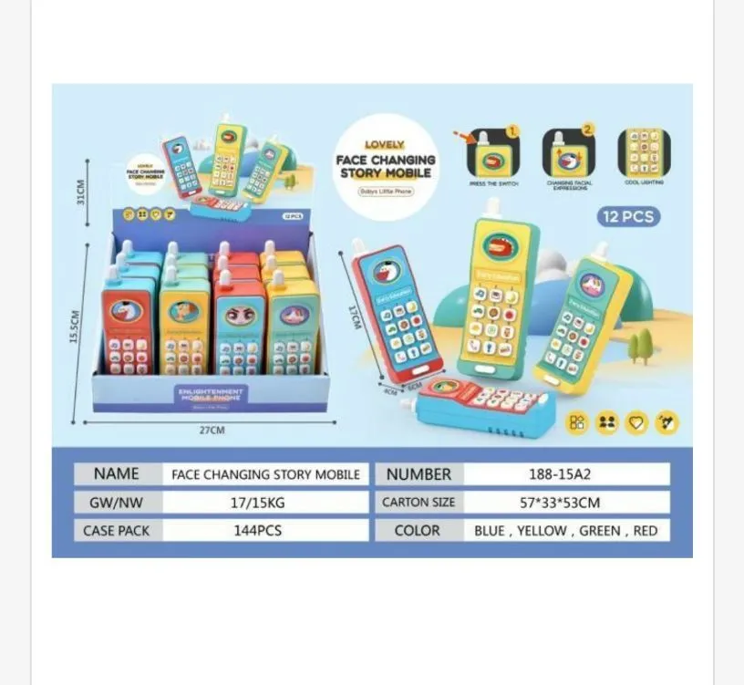 Zabawki Telefon Face Changing Story Mobile 12 szt