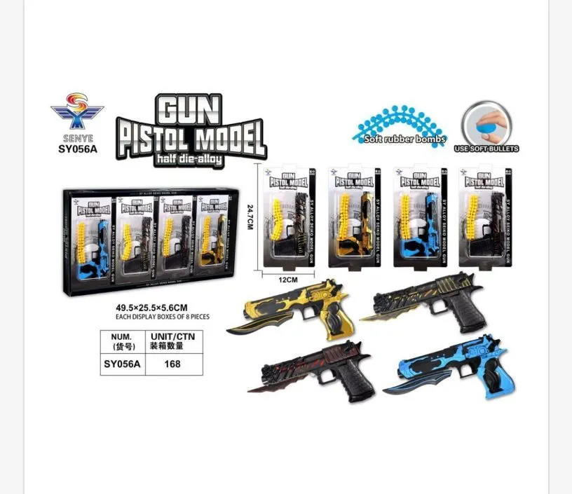 Pistolet Gun Model SYO6GA pół metalowy 48x93x25,5cm 12cm