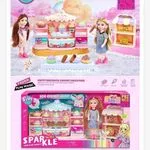 Zabawka Lalka Sparkle Bella z Ice Cream Shop Fun Play House