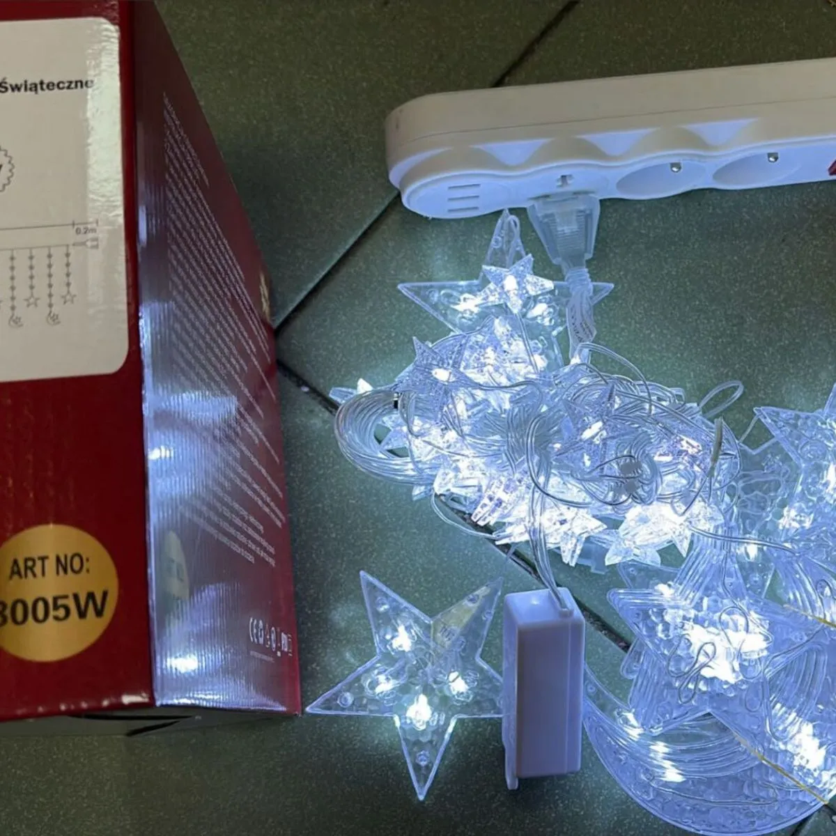 Lampki Girlanda 3m Gwiazdy z Księżycem 230V 9W
