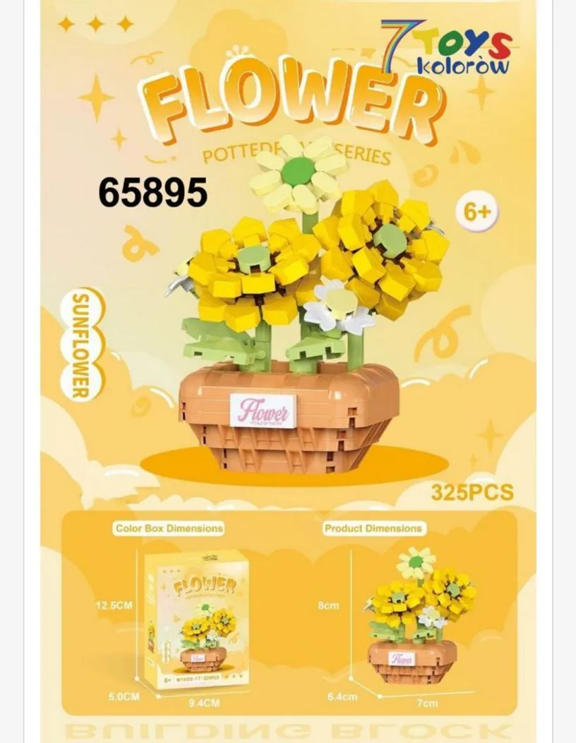 Klocki Flower Pot Sunflower 65895 325 PCS 6+