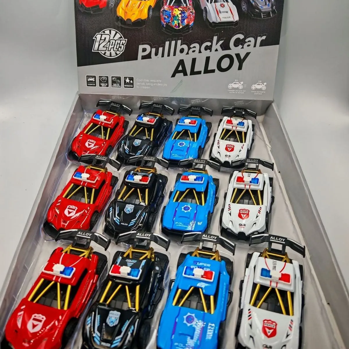 Zabawki Samochody Pull Back Car Alloy 12 szt