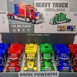 Zabawki Ciężarówki Heavy Truck ze światłem i muzyką 6 szt