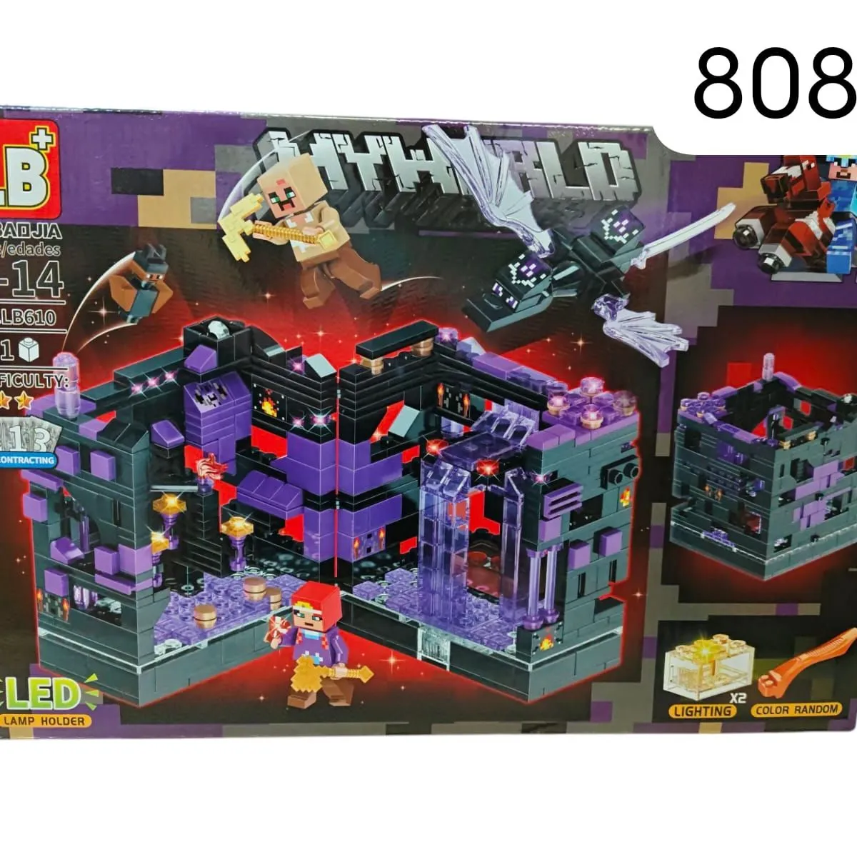Zestaw klocków Minecraft End Portal LB 8081 511PCS LED