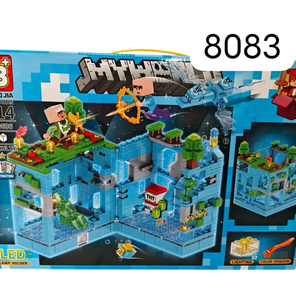 Zestaw klocków Minecraft LED 503PCS model 8083