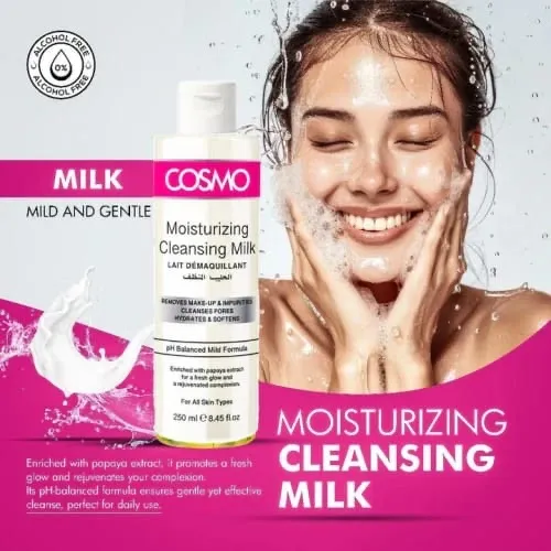 Nawilżające Mleczko do Demakijażu COSMO 250ml