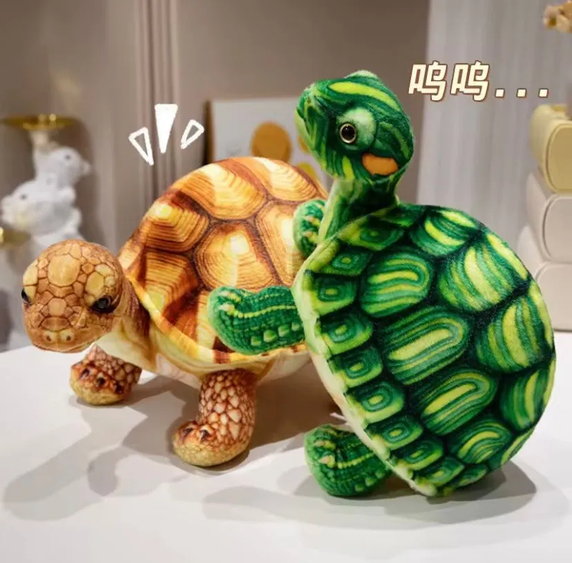 Maskotka Pluszowa Żółw 33cm Zielony/Złoty