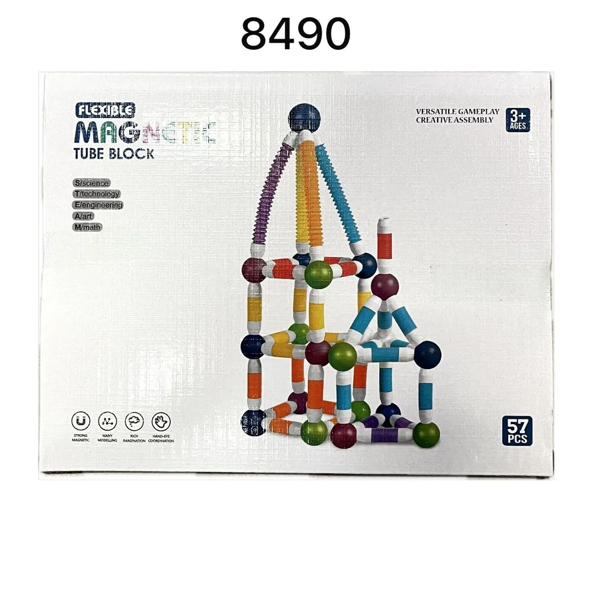 Zabawki Magnetyczne Flexible Tube Block 57PCS