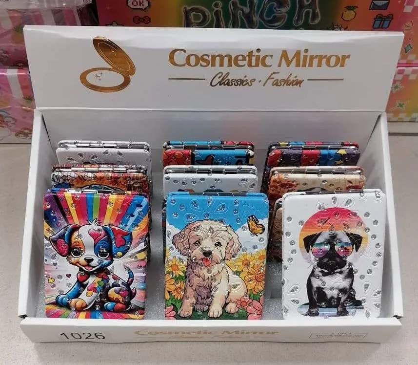 Lusterko Kosmetyczne Cosmetic Mirror Zestaw Kolorowe
