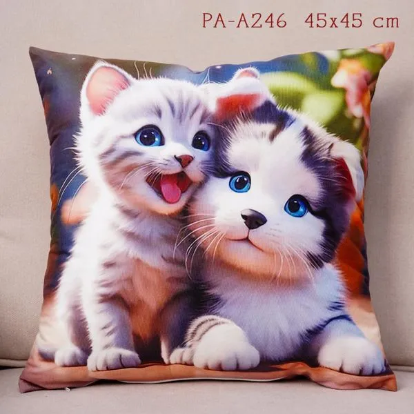 Poszewka dekoracyjna 45x45 cm PA-A246 kotki