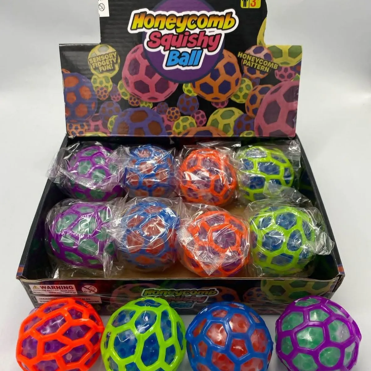 Zabawki Squishy Ball Honeycomb 12 szt