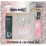 Zestaw Perfumy & Błyszczyki do Ust Kathy Kelly 3 szt