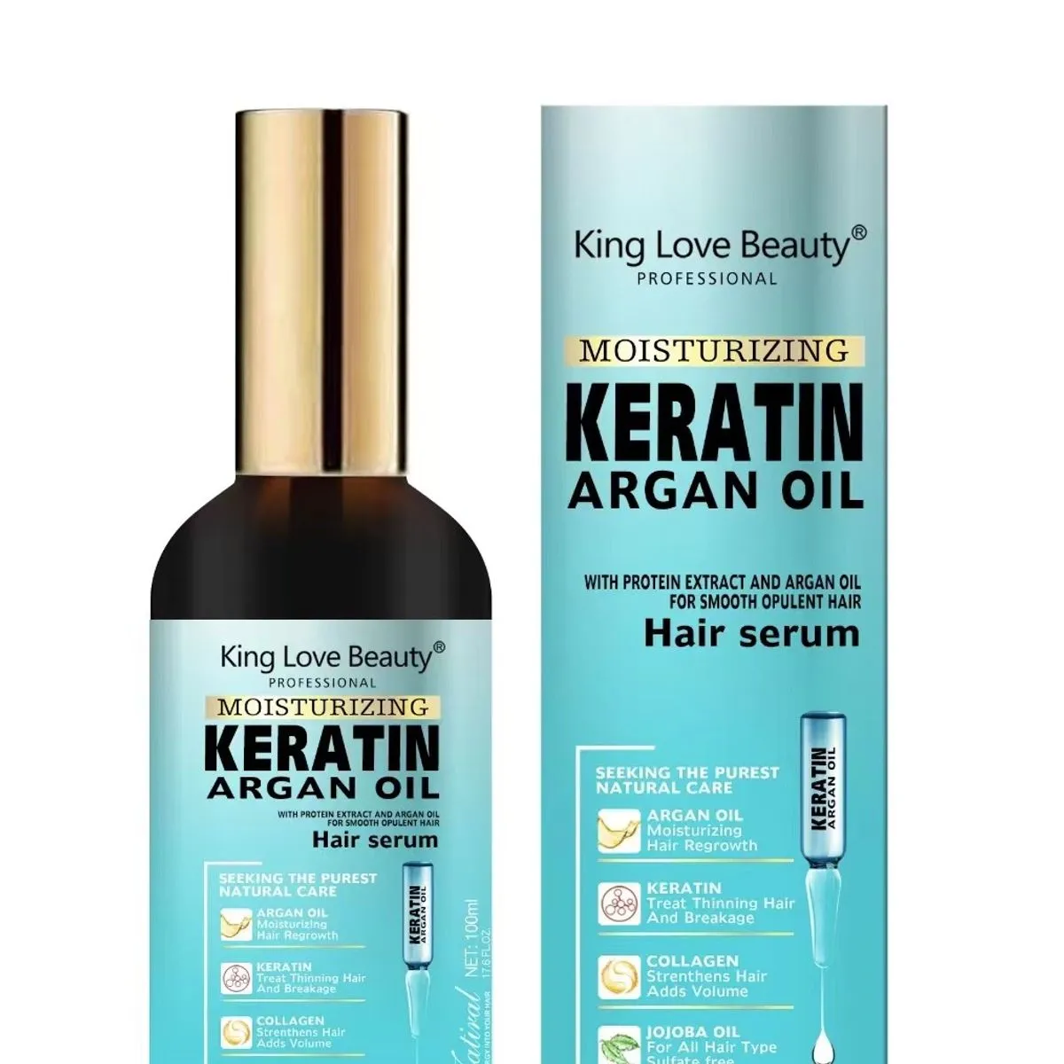 Olejek Keratin King Love Beauty z Olejkiem Arganowym 100ml