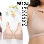 Biustonosz damski bezszwowy beżowy L-6XL 9812#