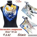 Chusta Damska Kwiatowa z Magnezem 70x70 cm
