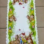 Bieżniki Wielkanocne 40/90 cm z motywem królików i pisanek