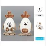 Ozdoby wielkanocne kurczaki z jajkiem 12 cm