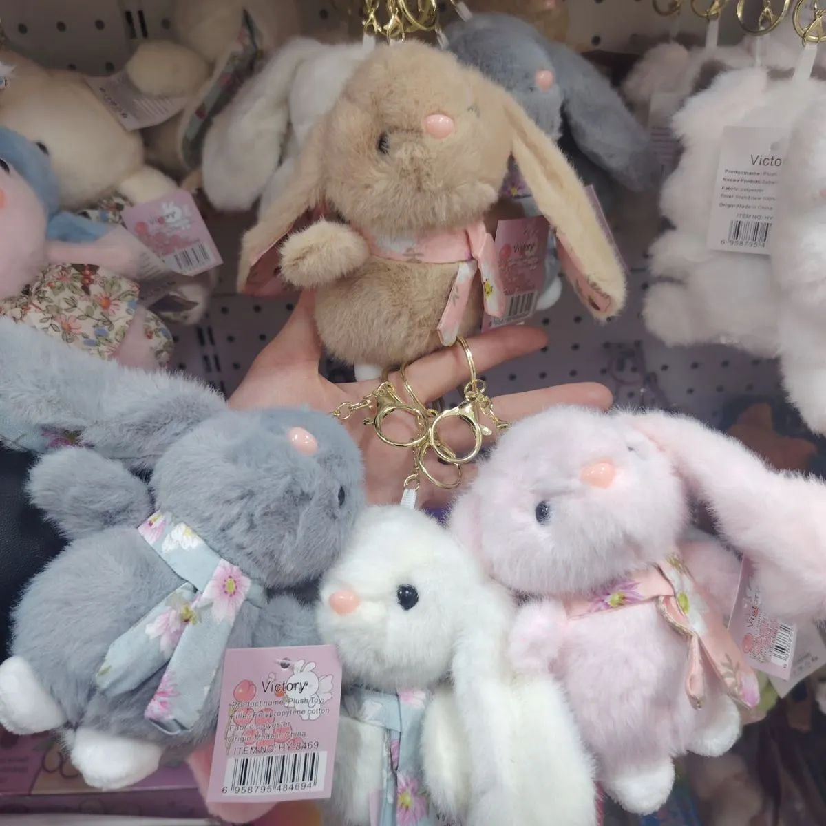 Brelok Króliczek Pluszowy Różne Kolory