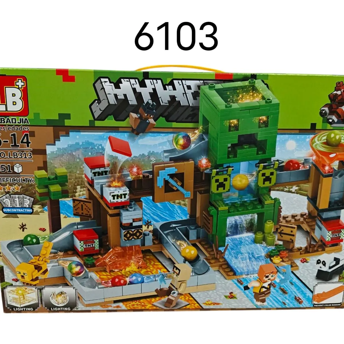 Klocki Minecraft LED 6103 LERAJA 6-14 lat