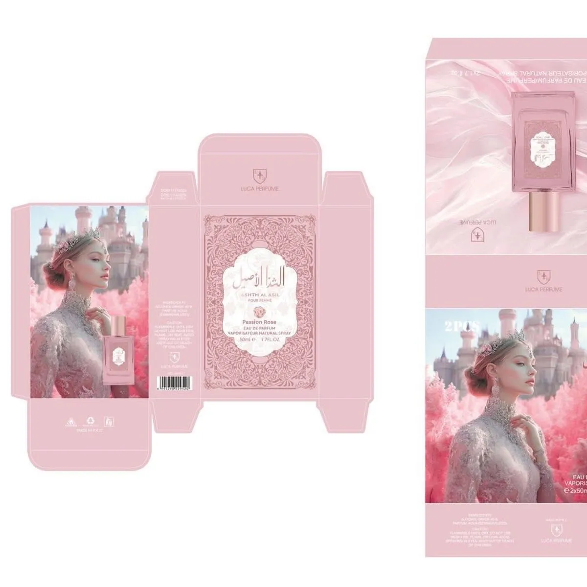 Zestaw Perfum 2x50ml różowe flakony