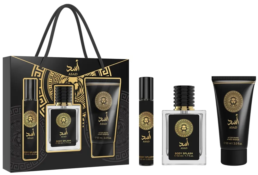 Zestaw Perfumy Asad Body Spray 4 el. w torbie