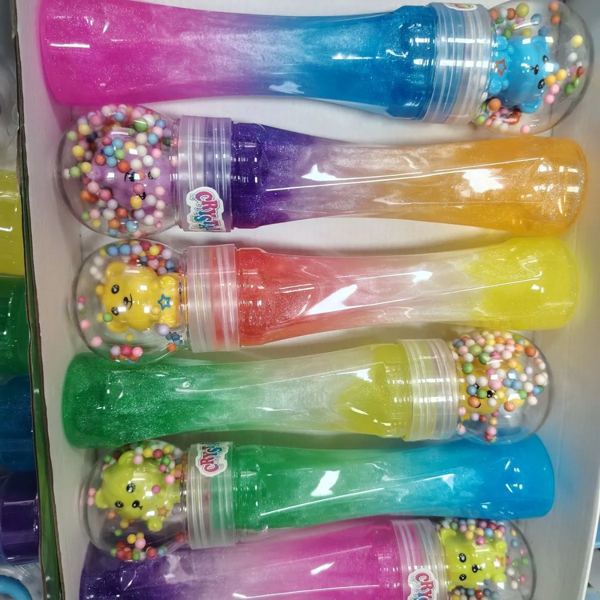 Zabawki Slime w tubach z kulkami, 12 szt