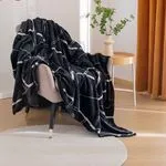 Miękki Koc 3D 160x200 cm Czarno-biały