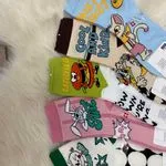 Skarpetki damskie z nadrukami wzorzyste, 6 wzorów