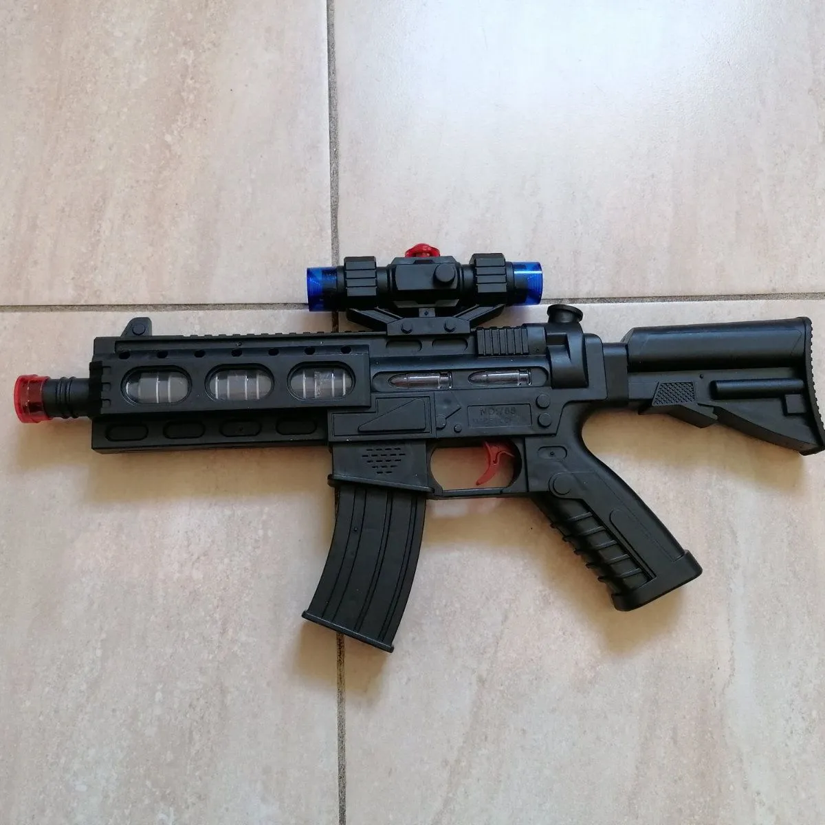 Pistolet na kulki dziecięcy czarny z celownikiem