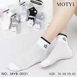 Skarpetki damskie motyle mini, biało-czarne, roz. 35-38/39-42