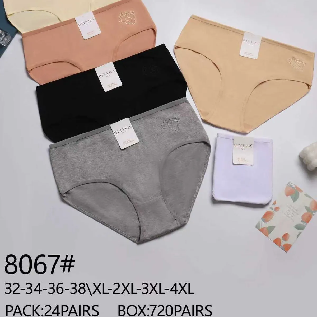 Majtki damskie bawełniane 32-34-36-38XL 24 szt/opak.