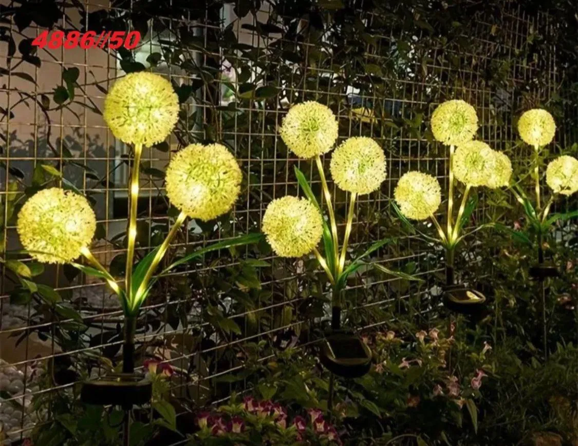 Zestaw 2PCS Solarne Lampki Kwiaty Ogrodowe