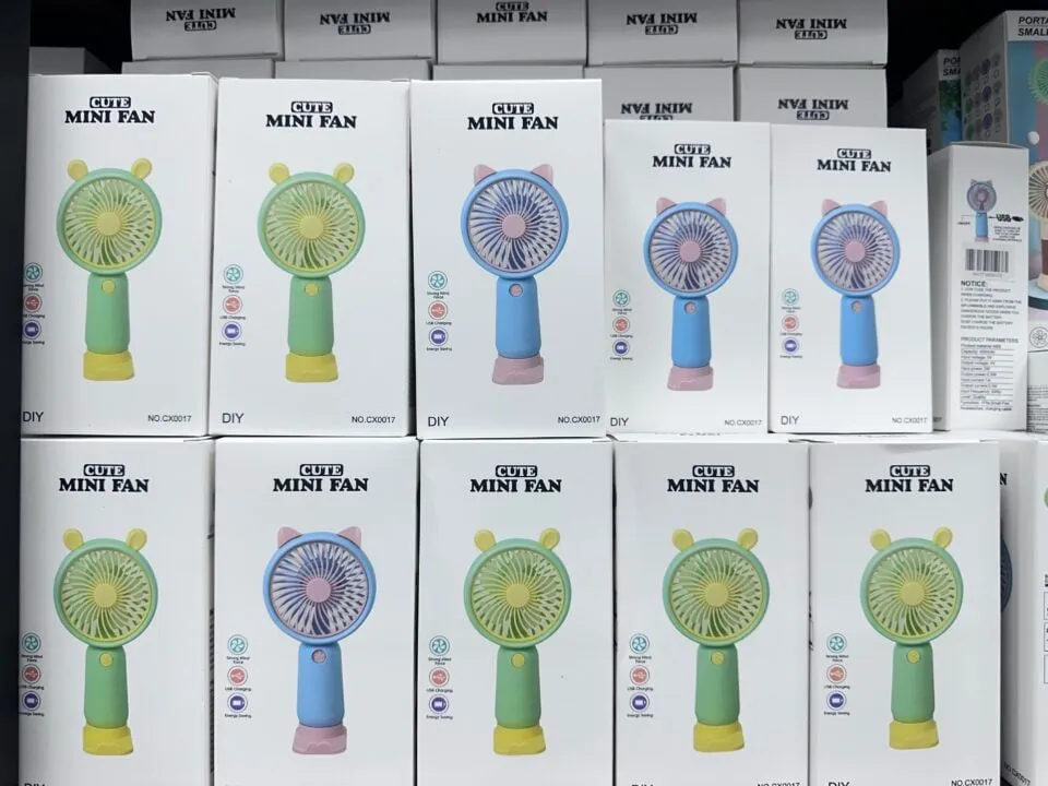 Mini Fan dla Dzieci USB z Uszami Zajączka, 12 szt.