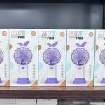 Mini Fan dla Dzieci - Ręczny Wentylator USB z Uszami, Fioletowy
